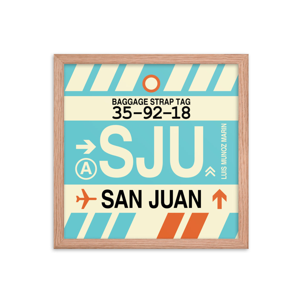 Travel-Themed Framed Print • SJU San Juan Souvenir • YHM Designs - Image 08