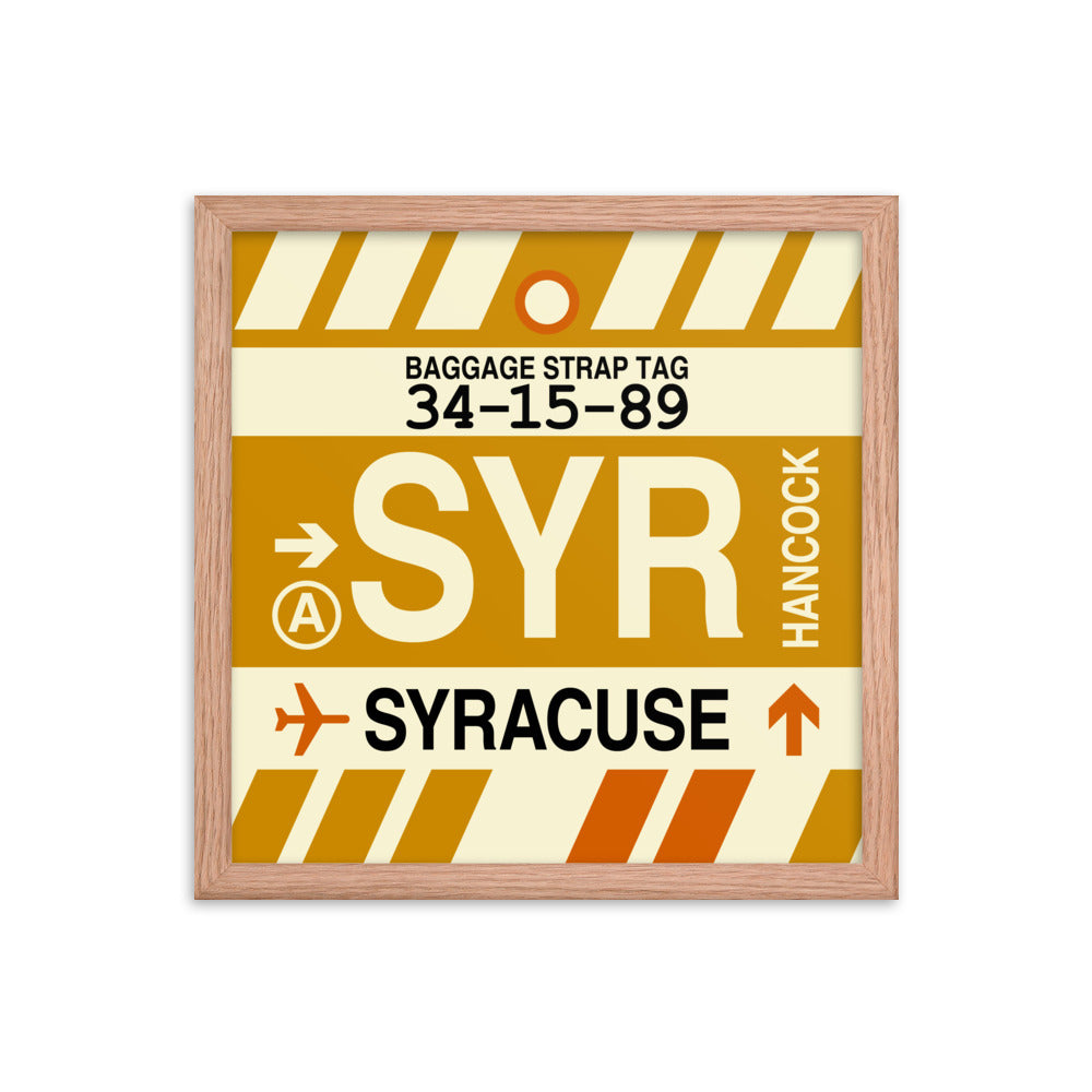 Travel-Themed Framed Print • SYR Syracuse Souvenir • YHM Designs - Image 08