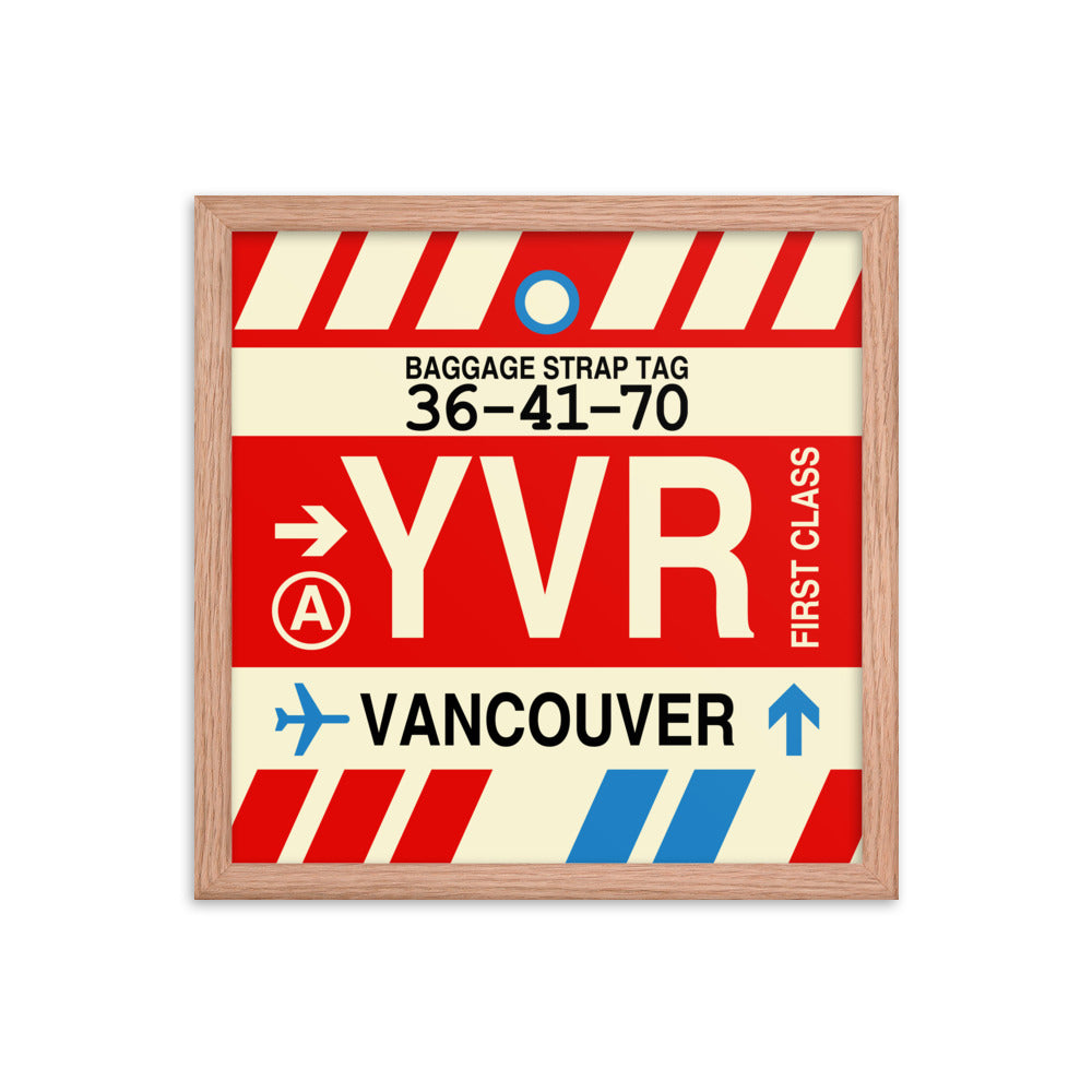 Travel-Themed Framed Print • YVR Vancouver • YHM Designs - Image 08