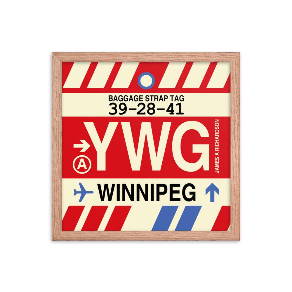 Travel-Themed Framed Print • YWG Winnipeg Souvenir • YHM Designs - Image 08