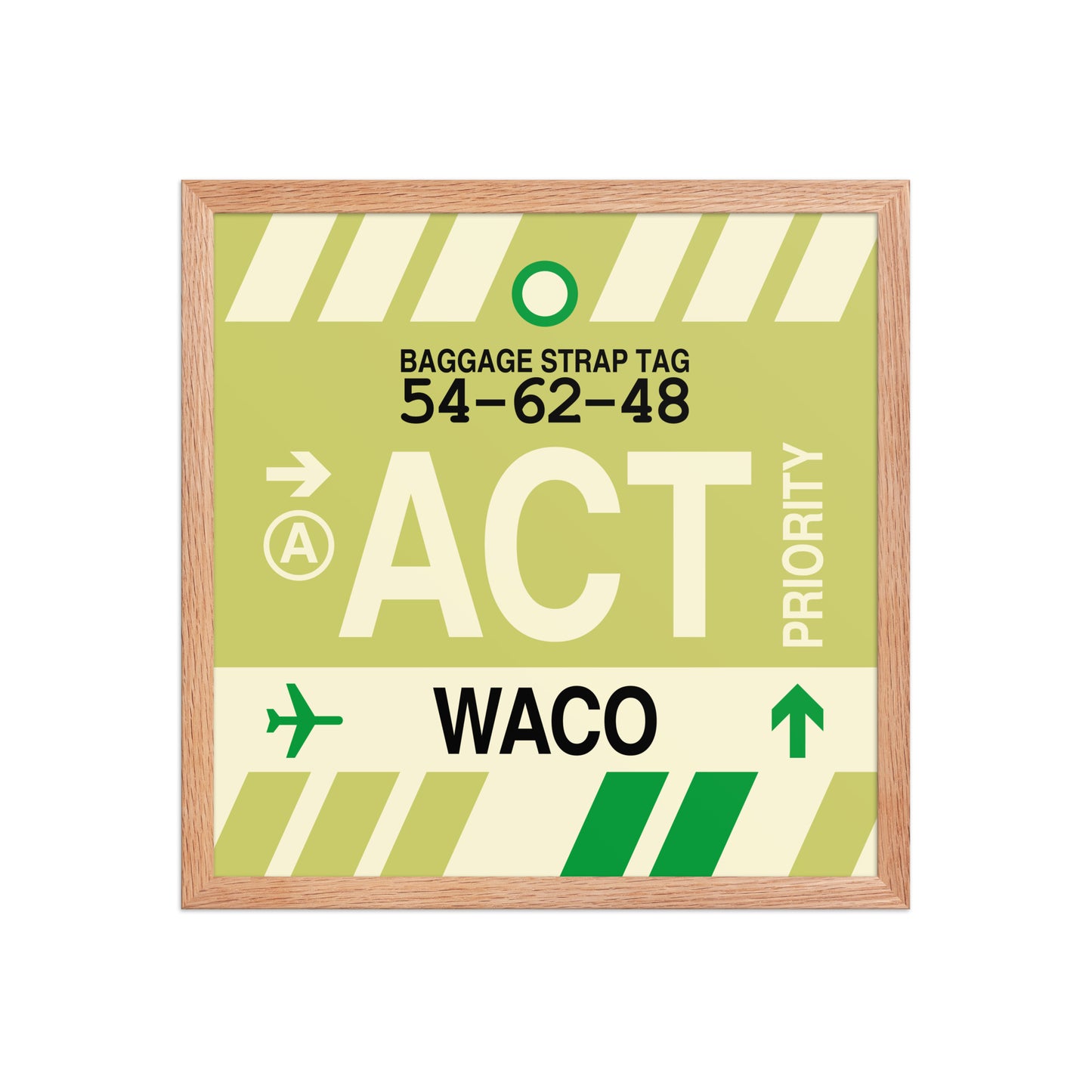ACT Waco Framed Print • Jet Age Baggage Tag Design • YHM Designs - Image 09