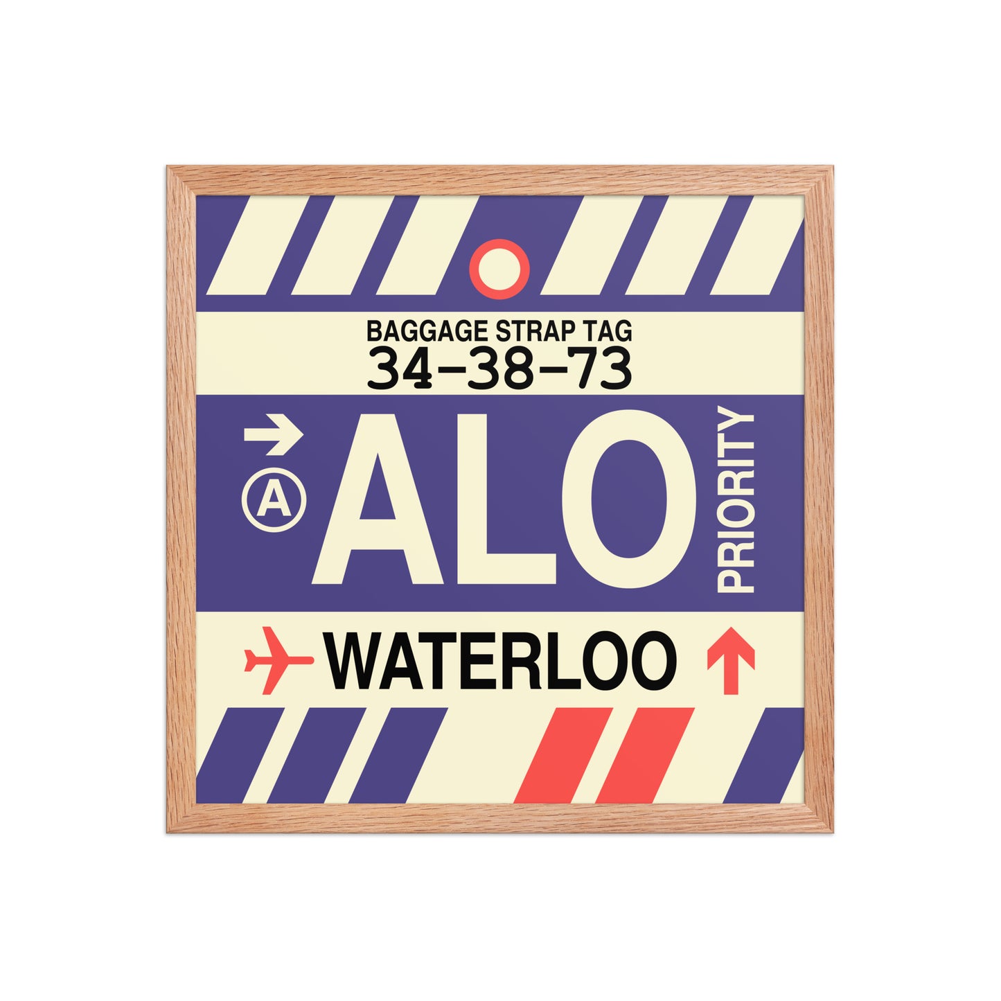 ALO Waterloo Framed Print • Jet Age Baggage Tag Design • YHM Designs - Image 09