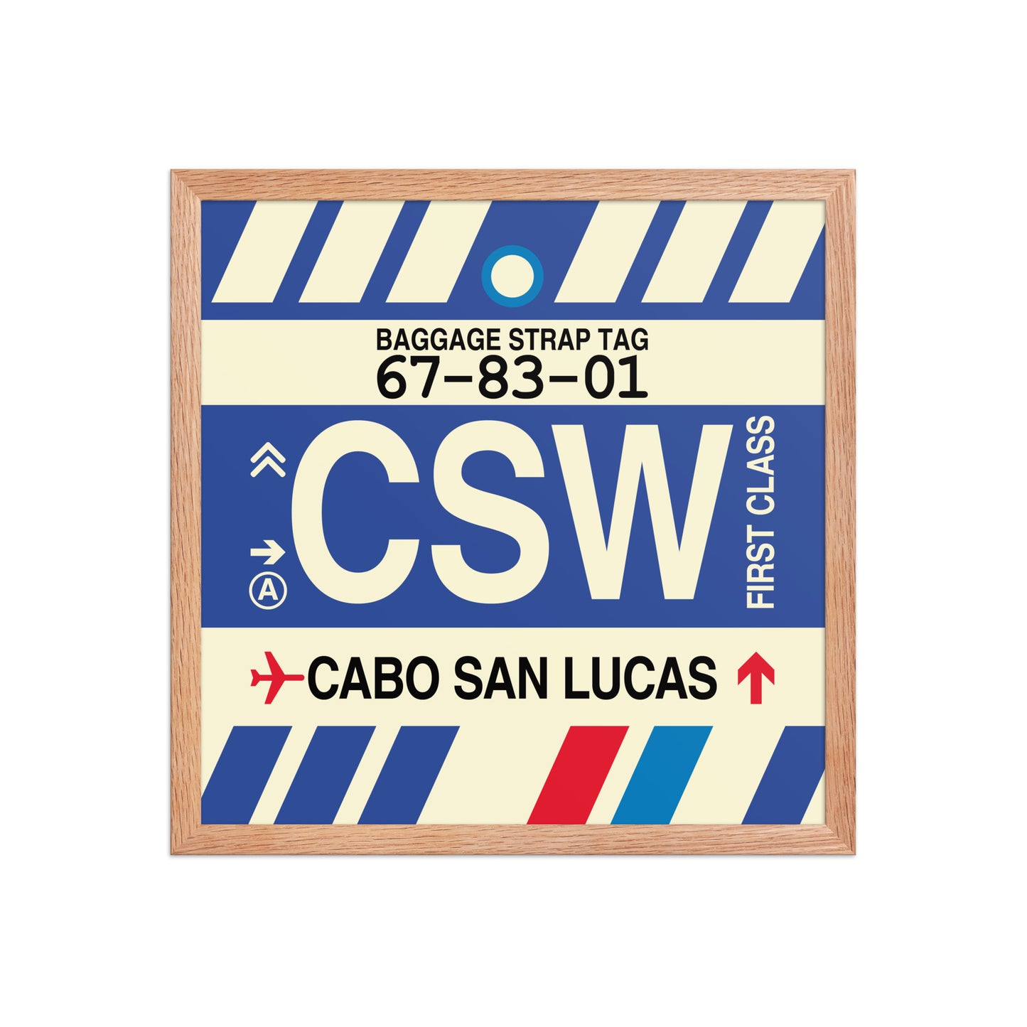 CSW Cabo San Lucas Framed Print • Jet Age Baggage Tag Design • YHM Designs - Image 09