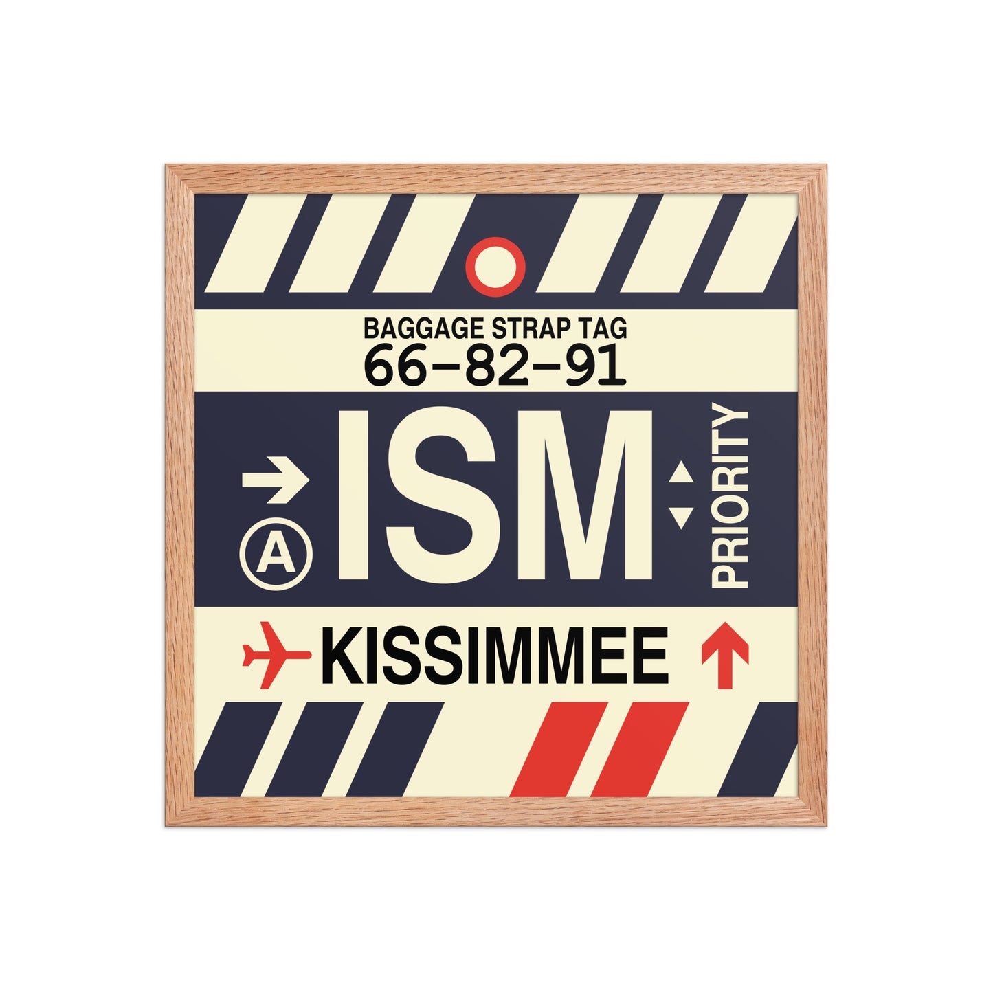 ISM Kissimmee Framed Print • Jet Age Baggage Tag Design • YHM Designs - Image 09