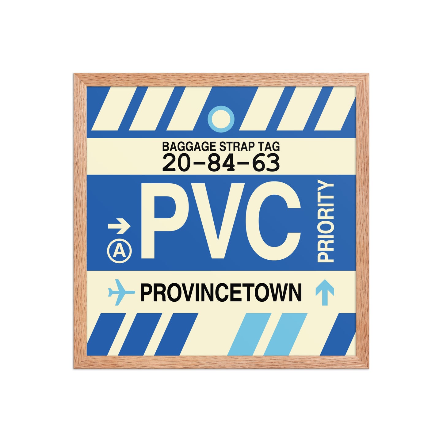 PVC Provincetown Framed Print • Jet Age Baggage Tag Design • YHM Designs - Image 09