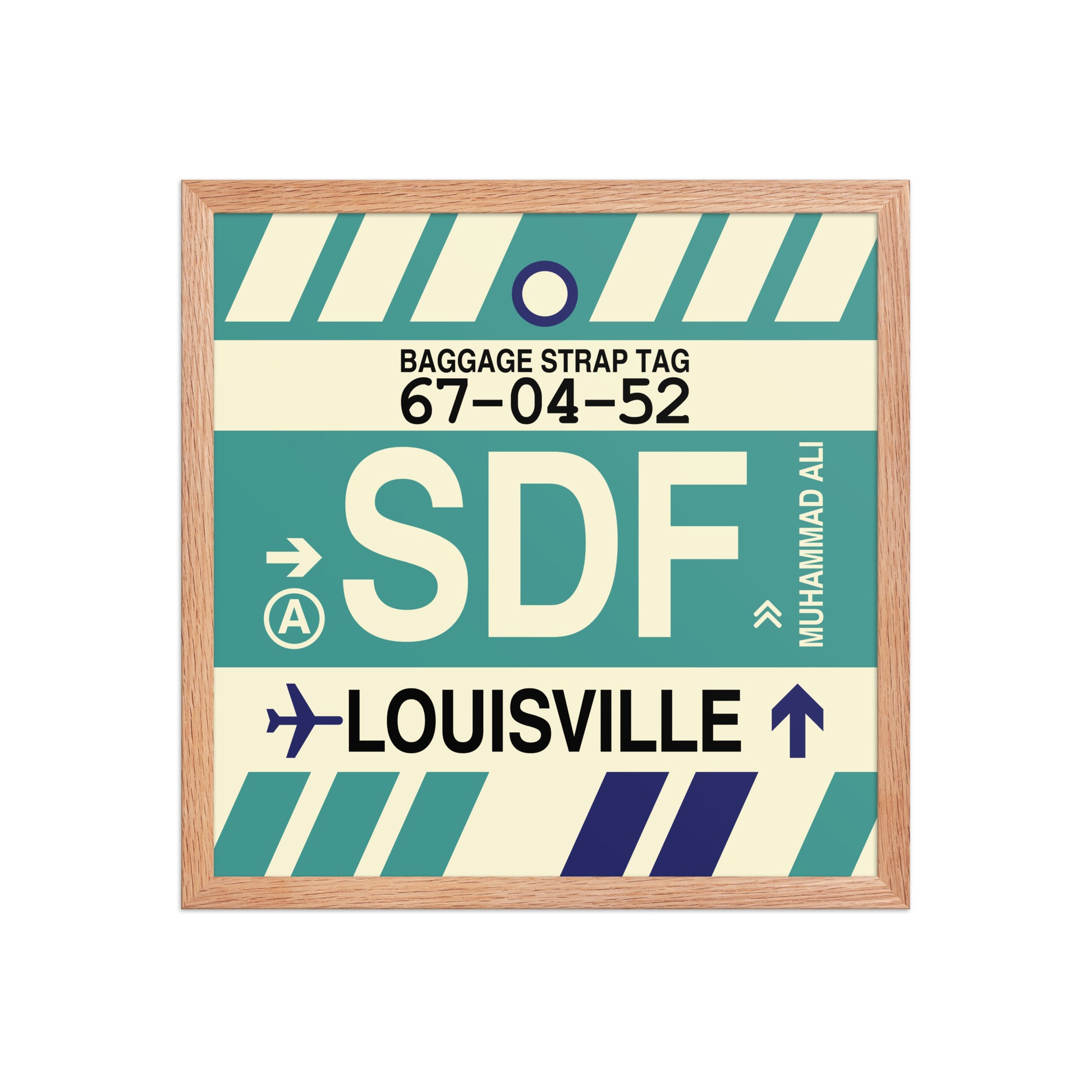SDF Louisville Framed Print • Jet Age Baggage Tag Design • YHM Designs - Image 09