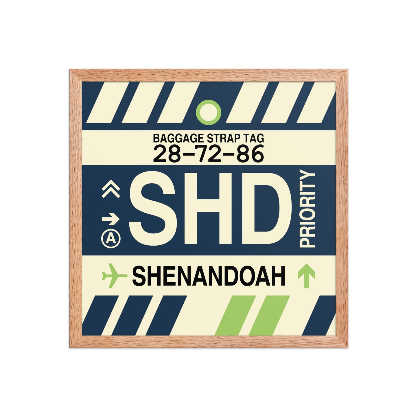SHD Shenandoah Valley Framed Print • Jet Age Baggage Tag Design • YHM Designs - Image 09