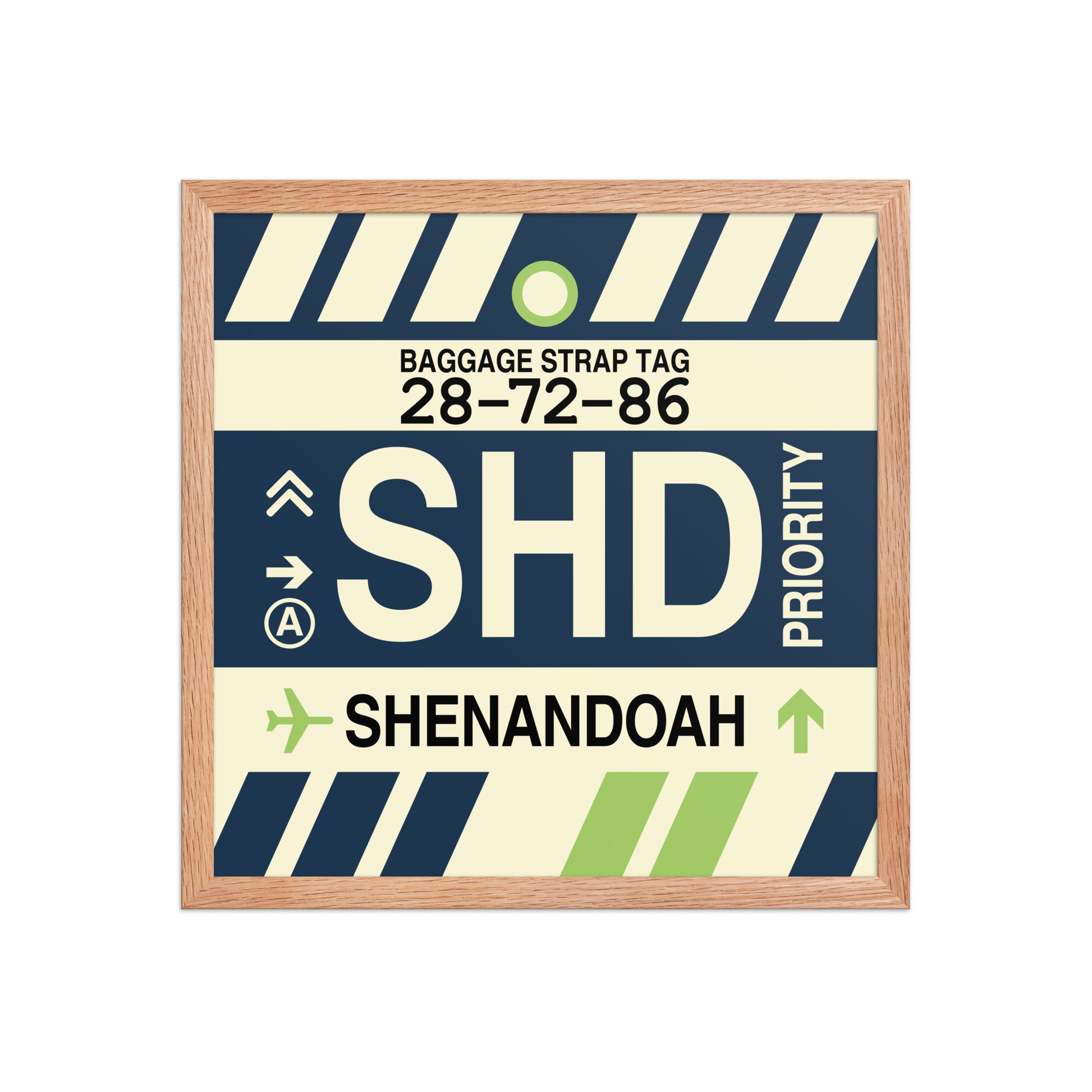 SHD Shenandoah Valley Framed Print • Jet Age Baggage Tag Design • YHM Designs - Image 09