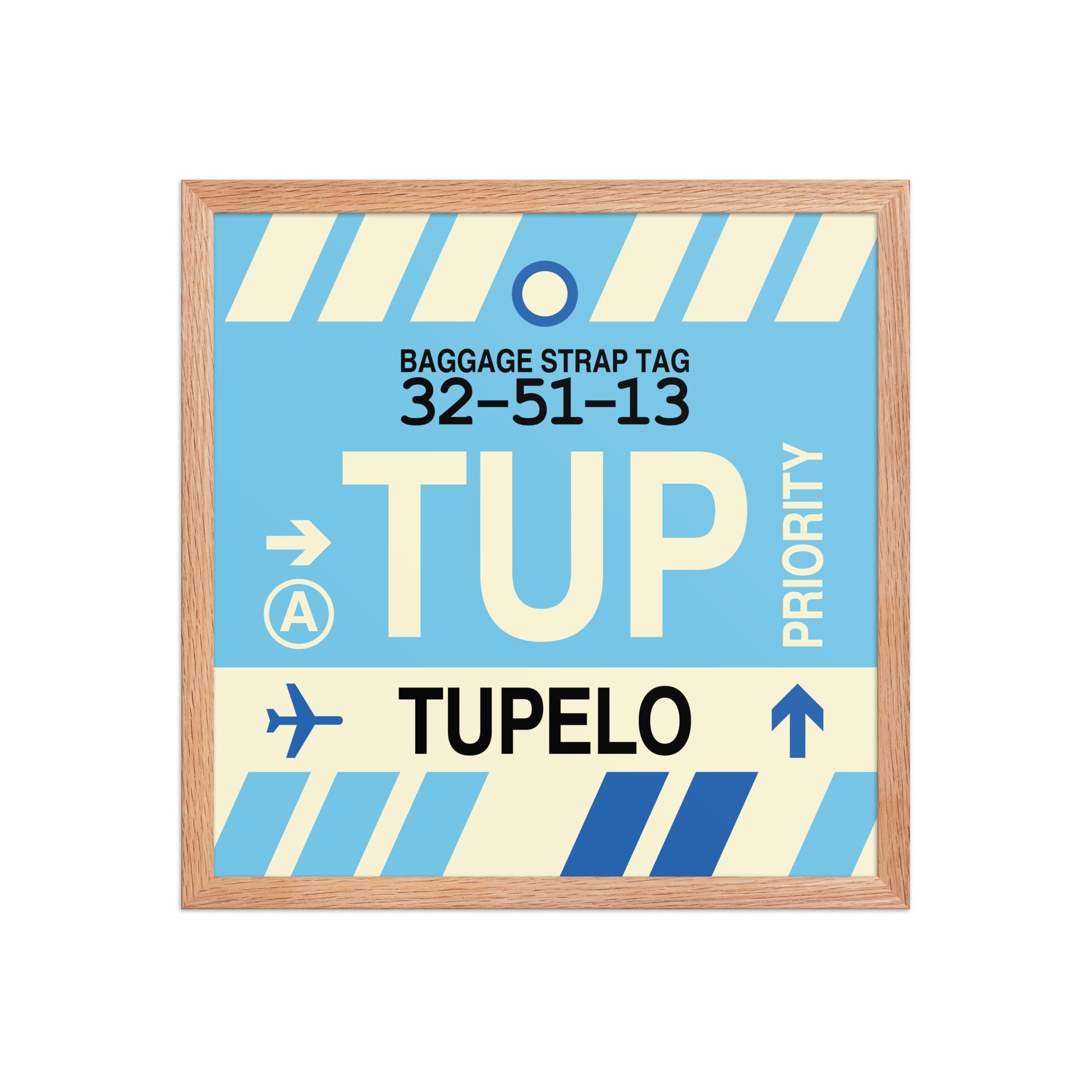 TUP Tupelo Framed Print • Jet Age Baggage Tag Design • YHM Designs - Image 09