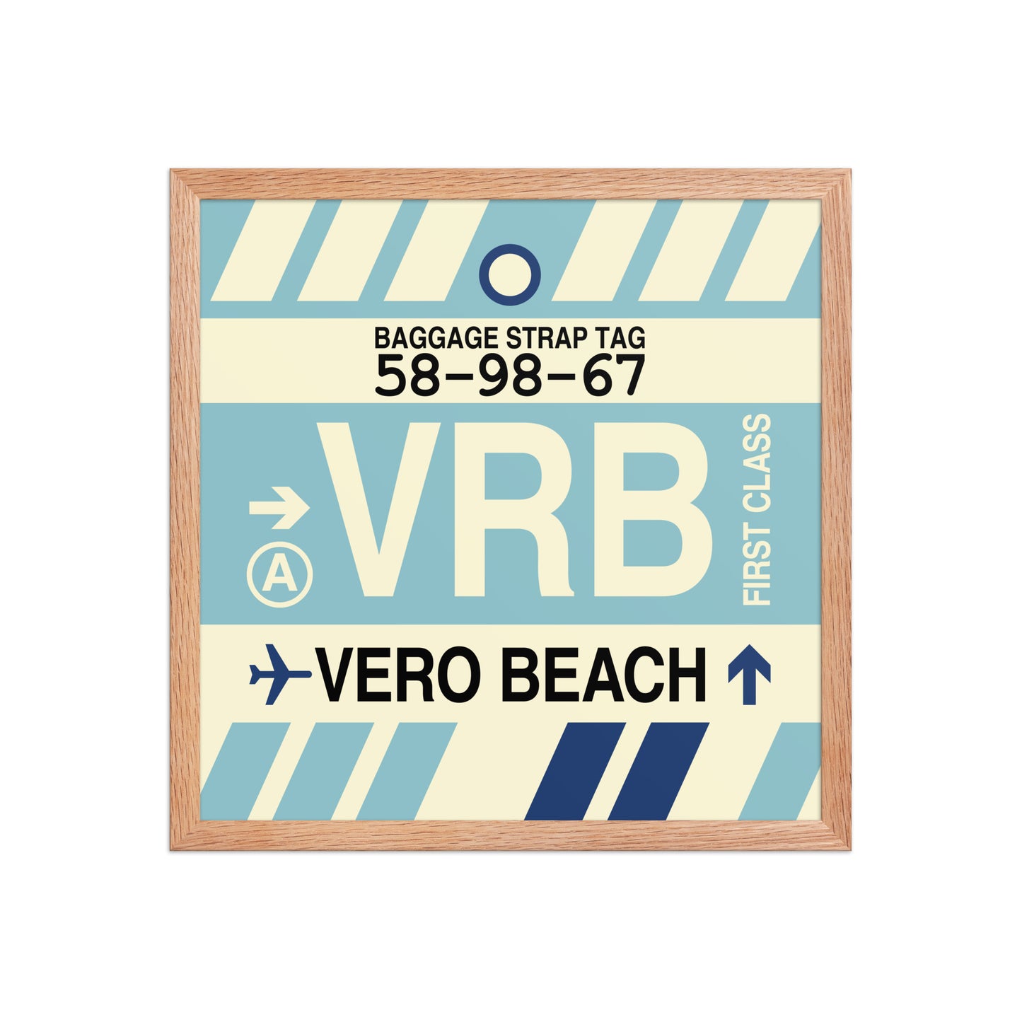 VRB Vero Beach Framed Print • Jet Age Baggage Tag Design • YHM Designs - Image 09