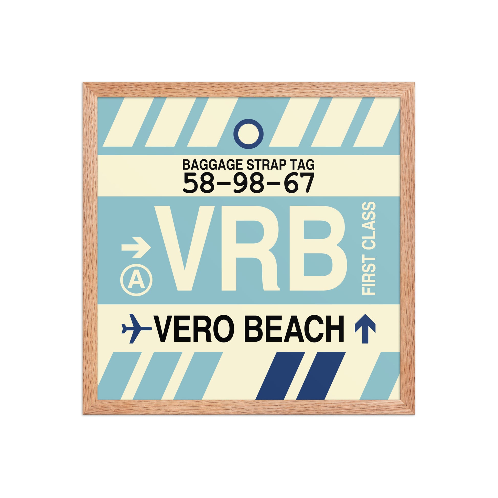 VRB Vero Beach Framed Print • Jet Age Baggage Tag Design • YHM Designs - Image 09
