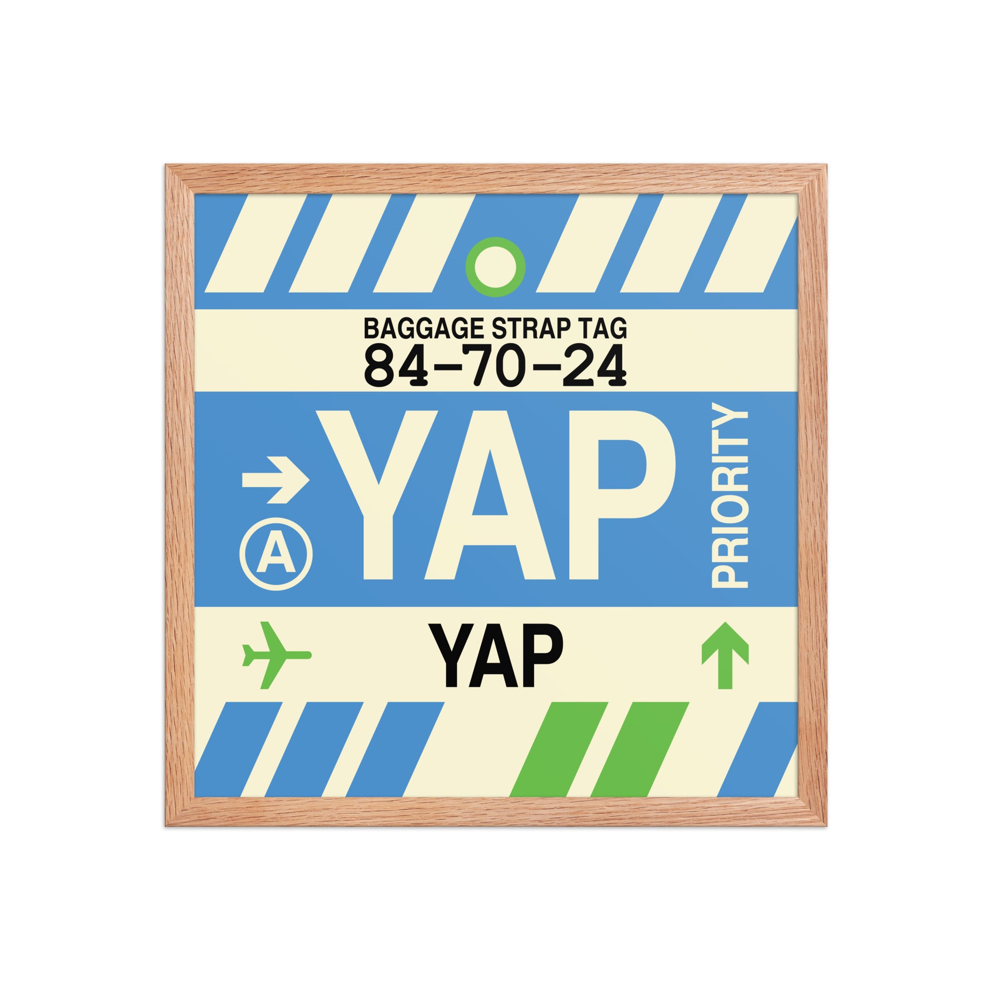 YAP Yap Framed Print • Jet Age Baggage Tag Design • YHM Designs - Image 09