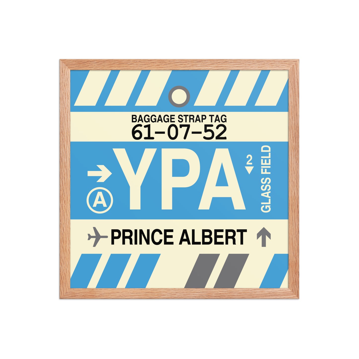 YPA Prince Albert Framed Print • Jet Age Baggage Tag Design • YHM Designs - Image 09