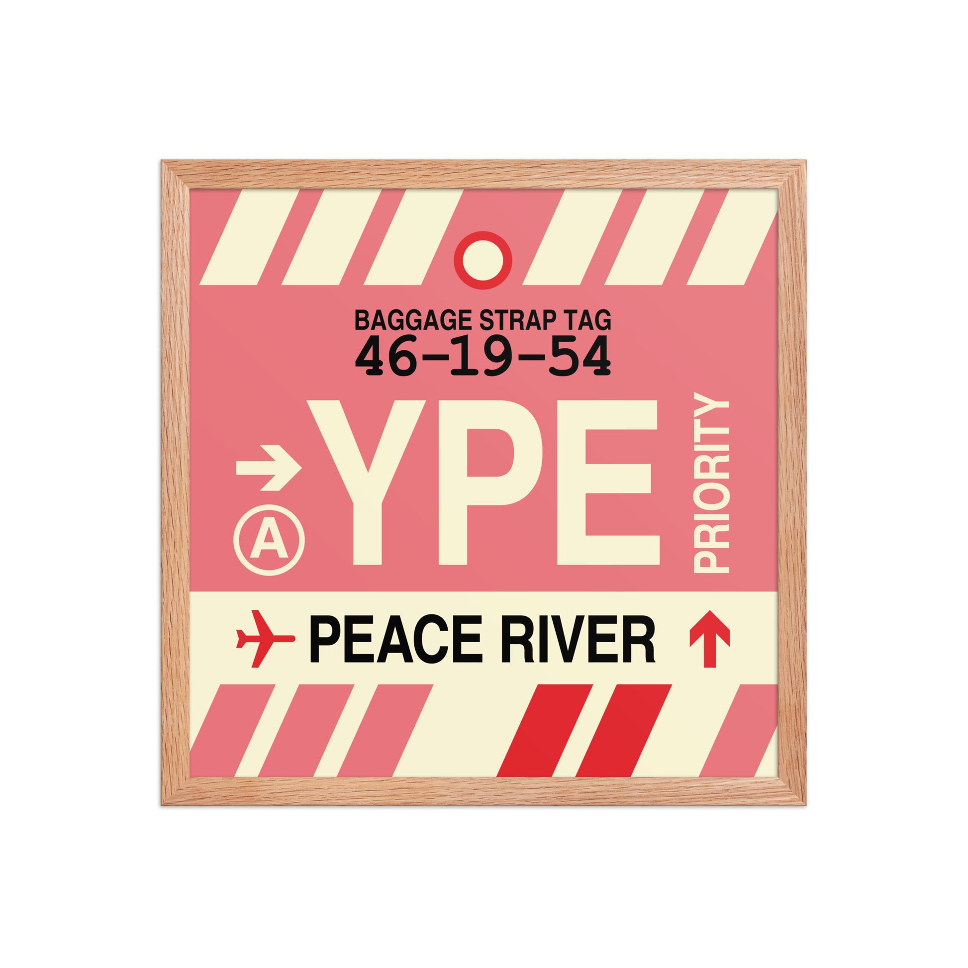 YPE Peace River Framed Print • Jet Age Baggage Tag Design • YHM Designs - Image 09