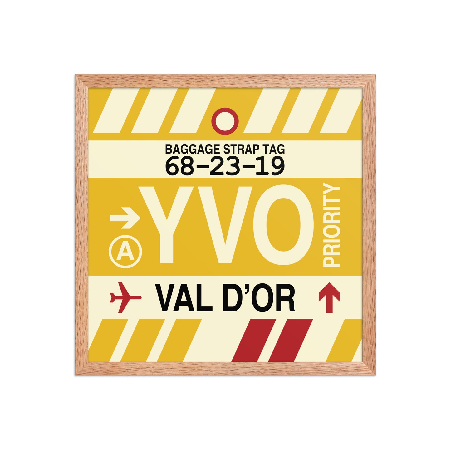YVO Val D'Or Framed Print • Jet Age Baggage Tag Design • YHM Designs - Image 09