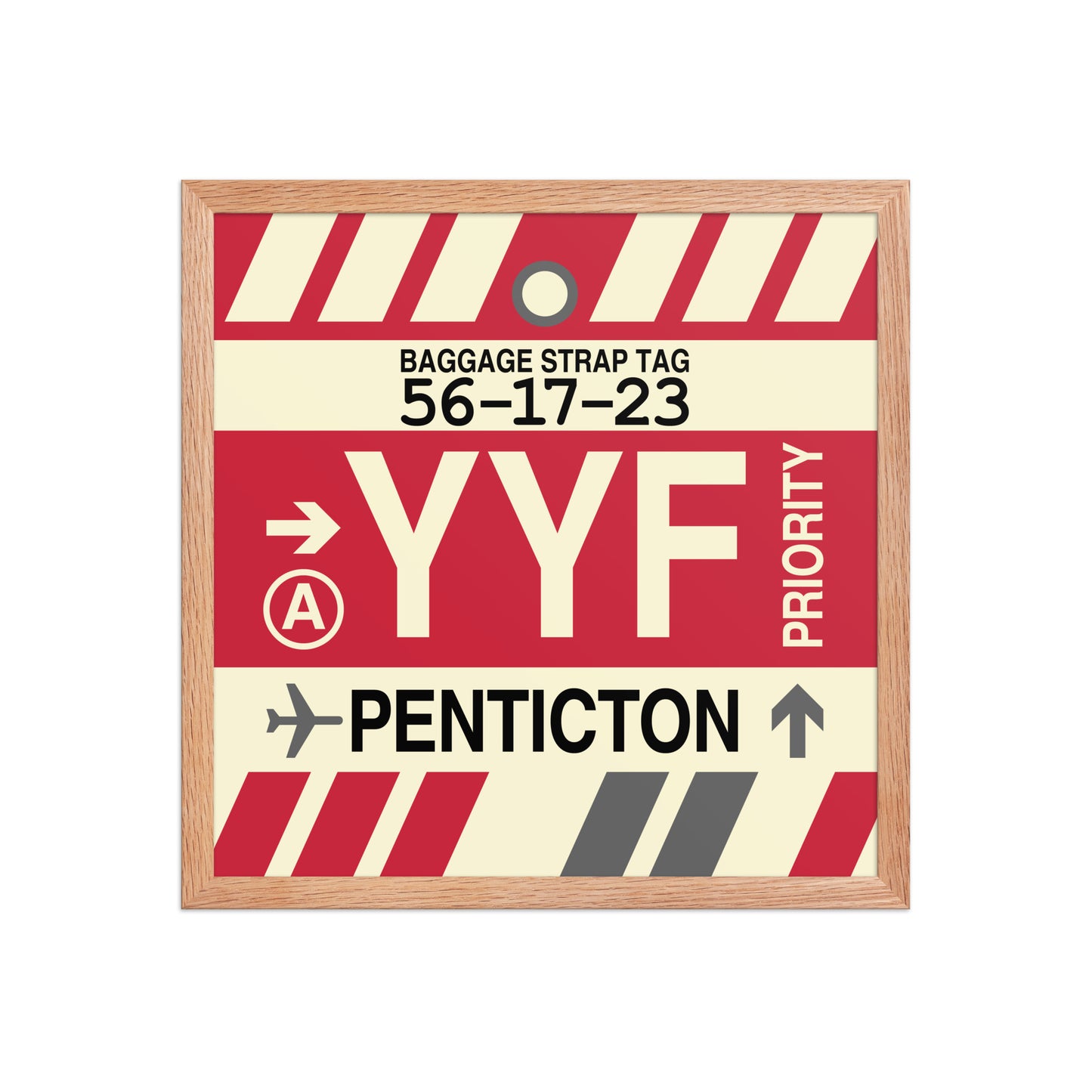 YYF Penticton Framed Print • Jet Age Baggage Tag Design • YHM Designs - Image 09