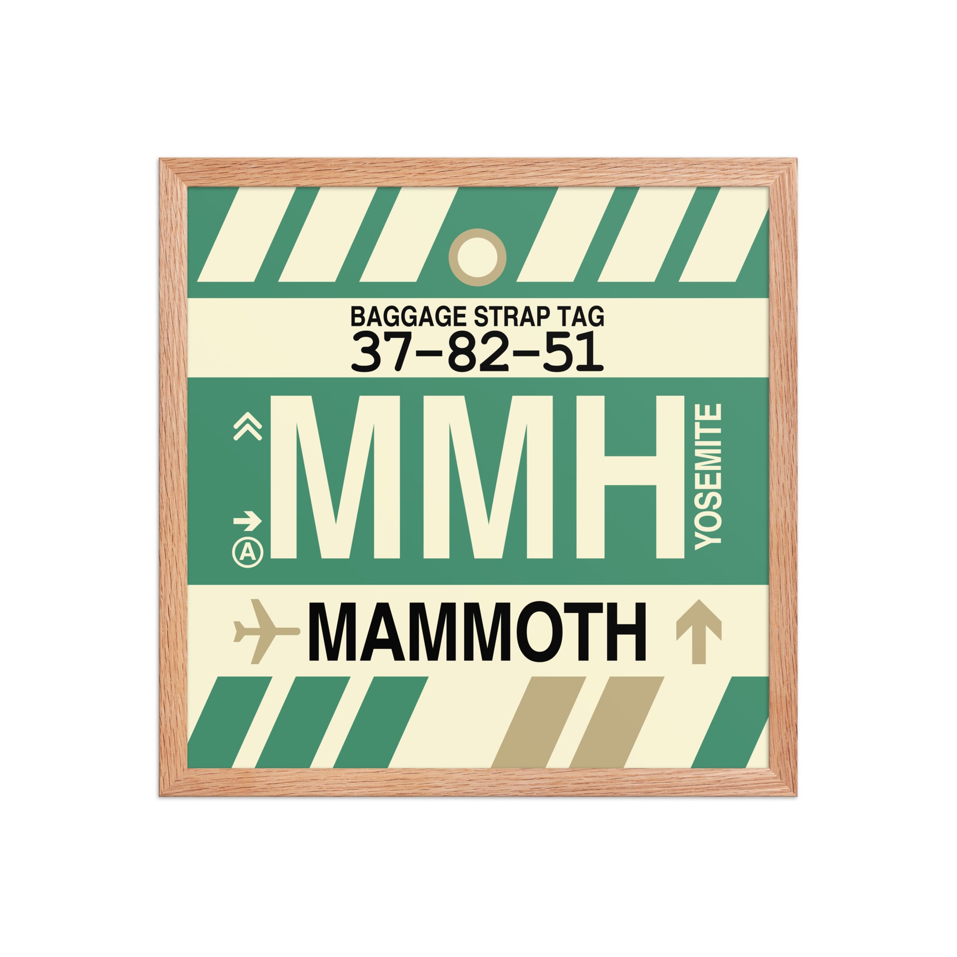 MMH Mammoth Lakes Framed Print • Jet Age Baggage Tag Design • YHM Designs - Image 09