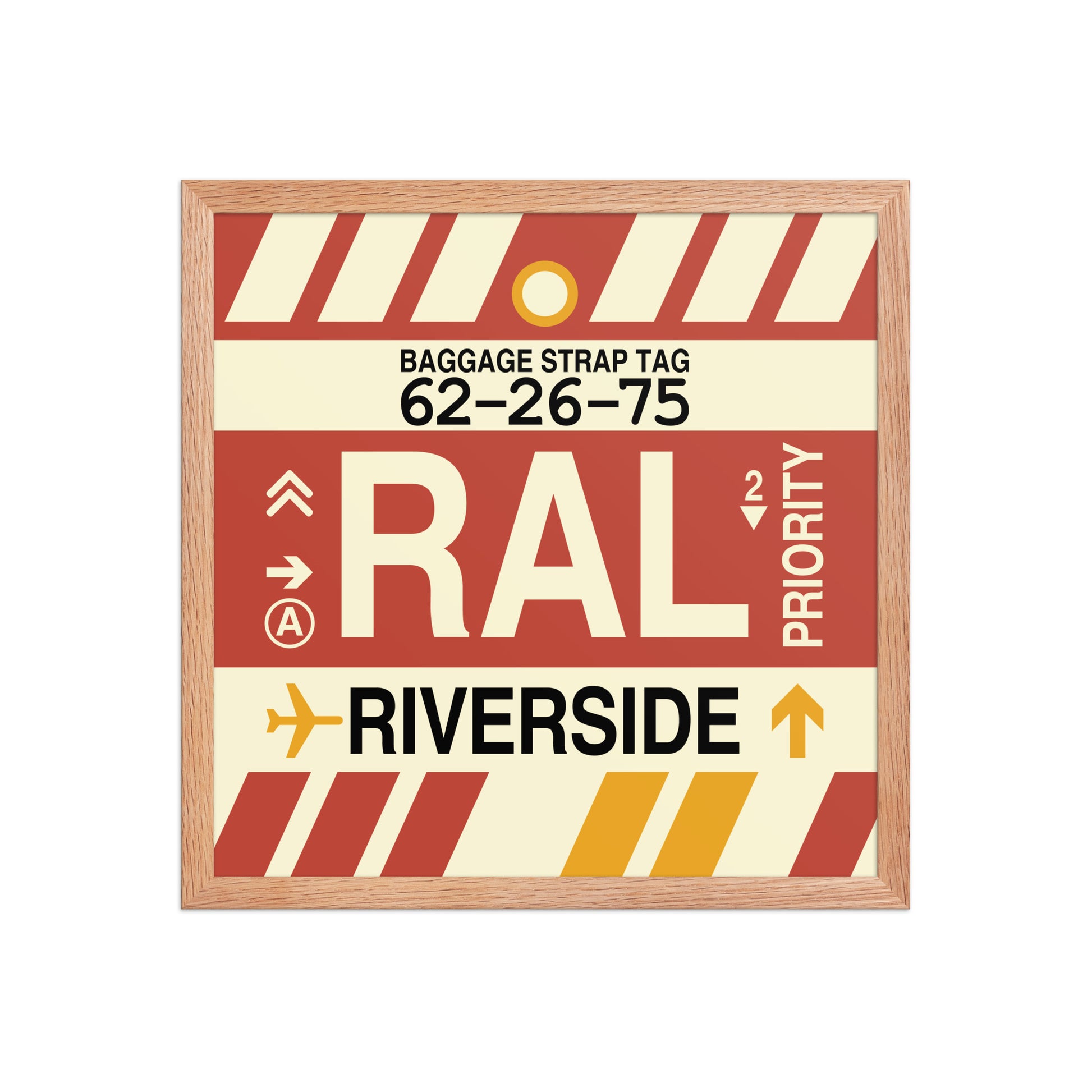 RAL Riverside Framed Print • Jet Age Baggage Tag Design • YHM Designs - Image 09