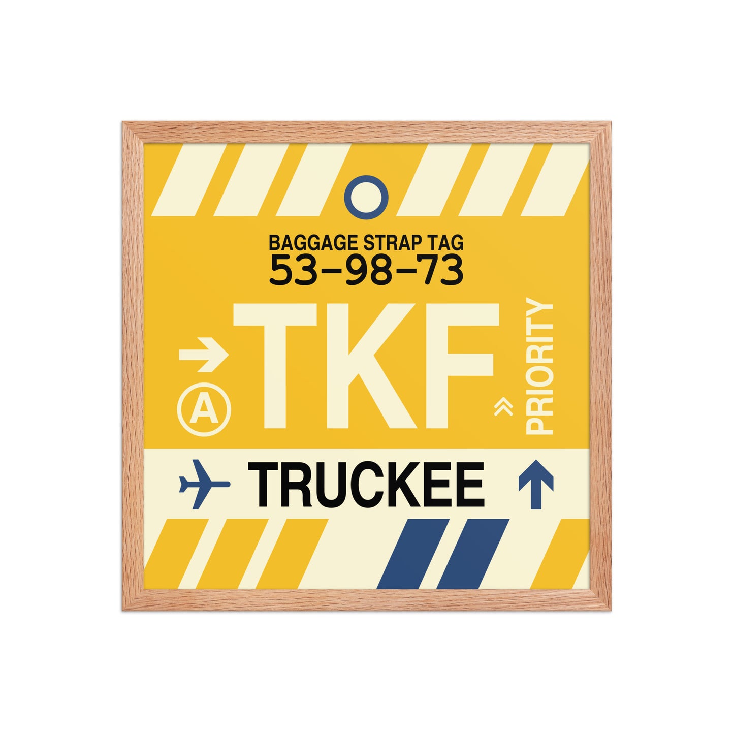 TKF Truckee Framed Print • Jet Age Baggage Tag Design • YHM Designs - Image 09