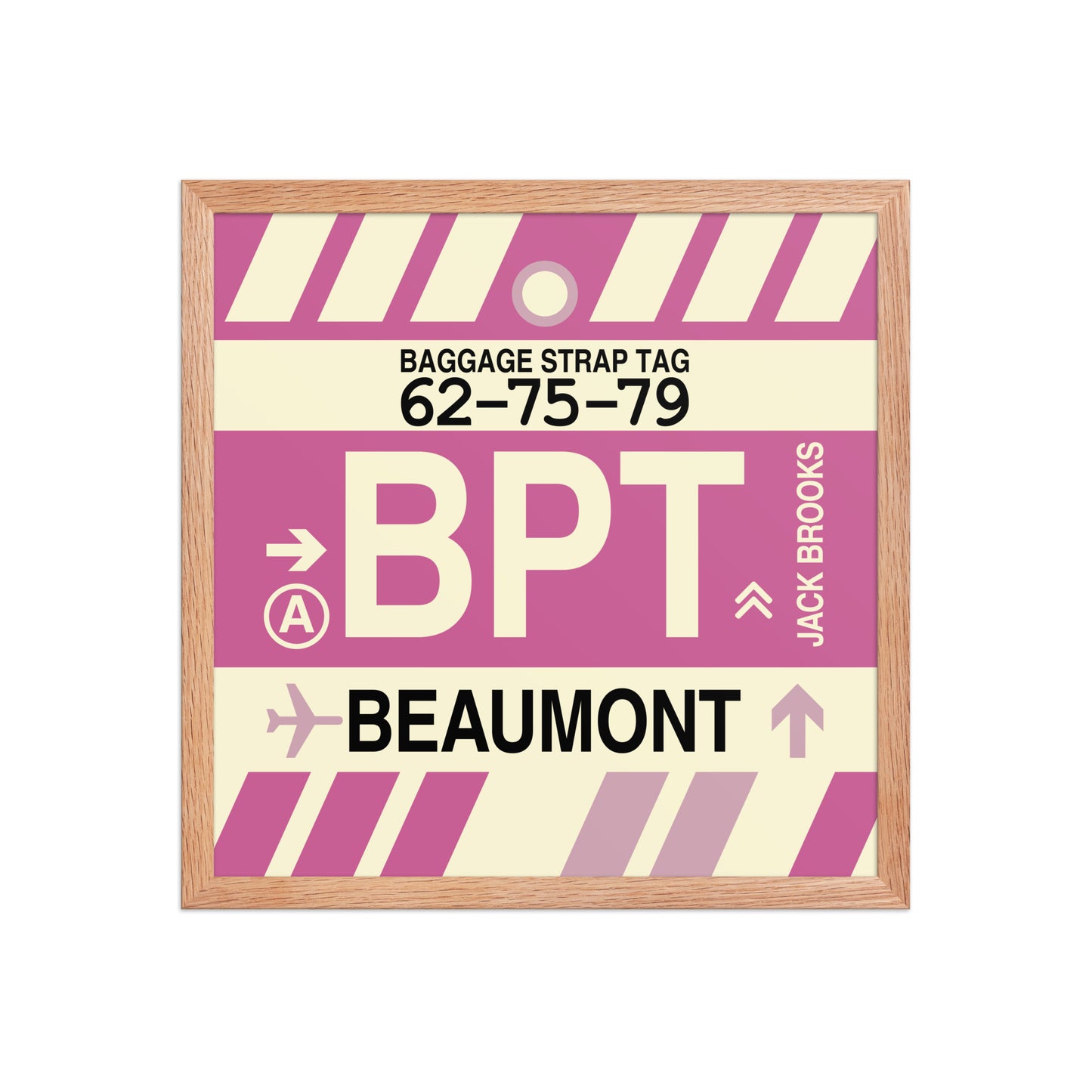 BPT Beaumont Framed Print • Jet Age Baggage Tag Design • YHM Designs - Image 09