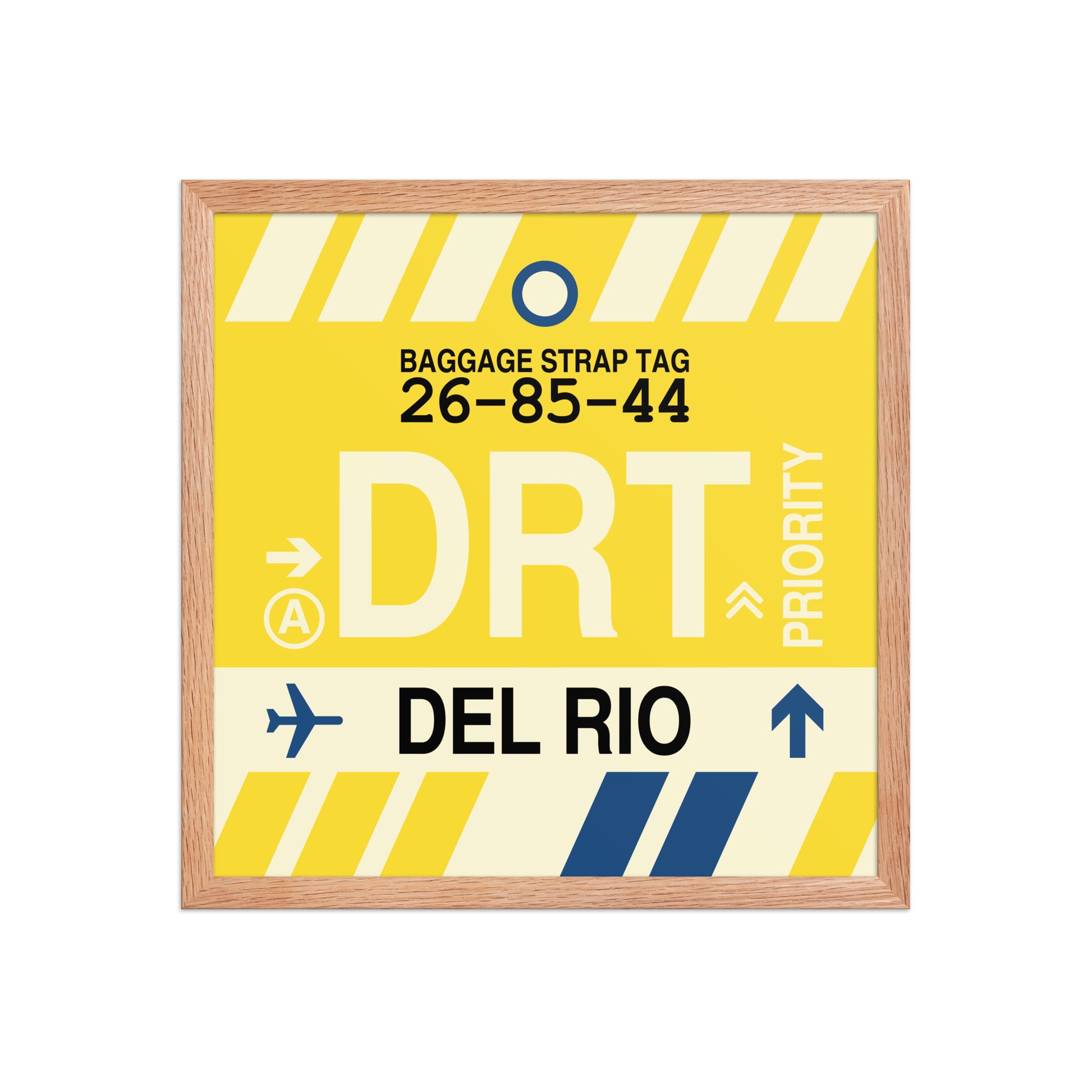 DRT Del Rio Framed Print • Jet Age Baggage Tag Design • YHM Designs - Image 09