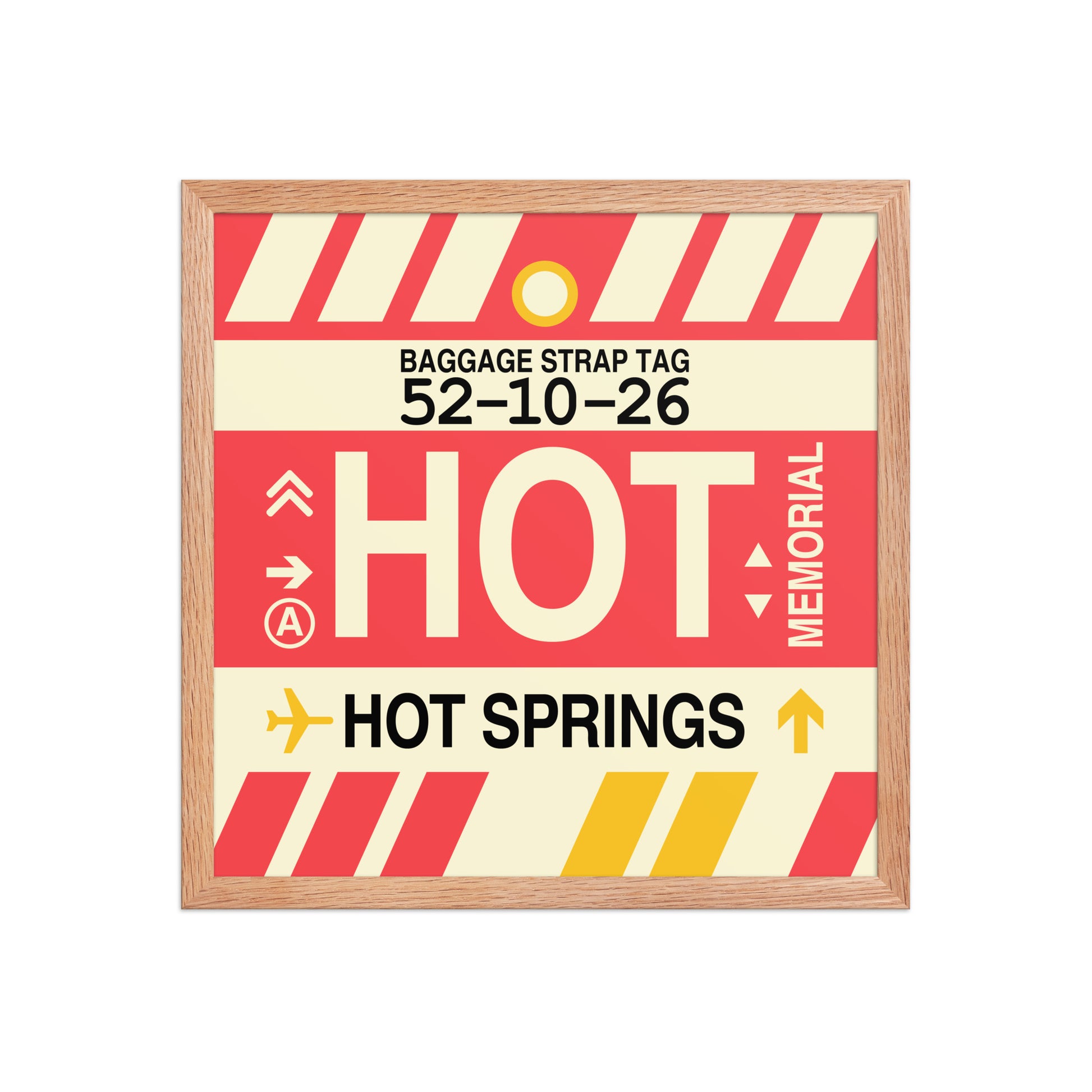 HOT Hot Springs Framed Print • Jet Age Baggage Tag Design • YHM Designs - Image 09