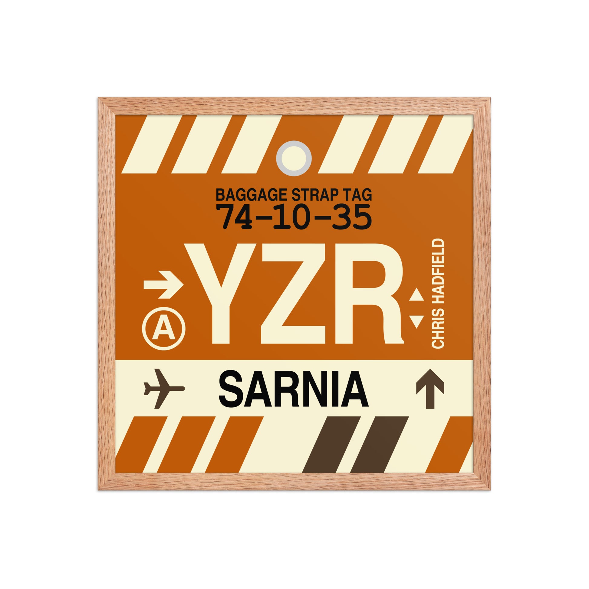 YZR Sarnia Framed Print • Jet Age Baggage Tag Design • YHM Designs - Image 12