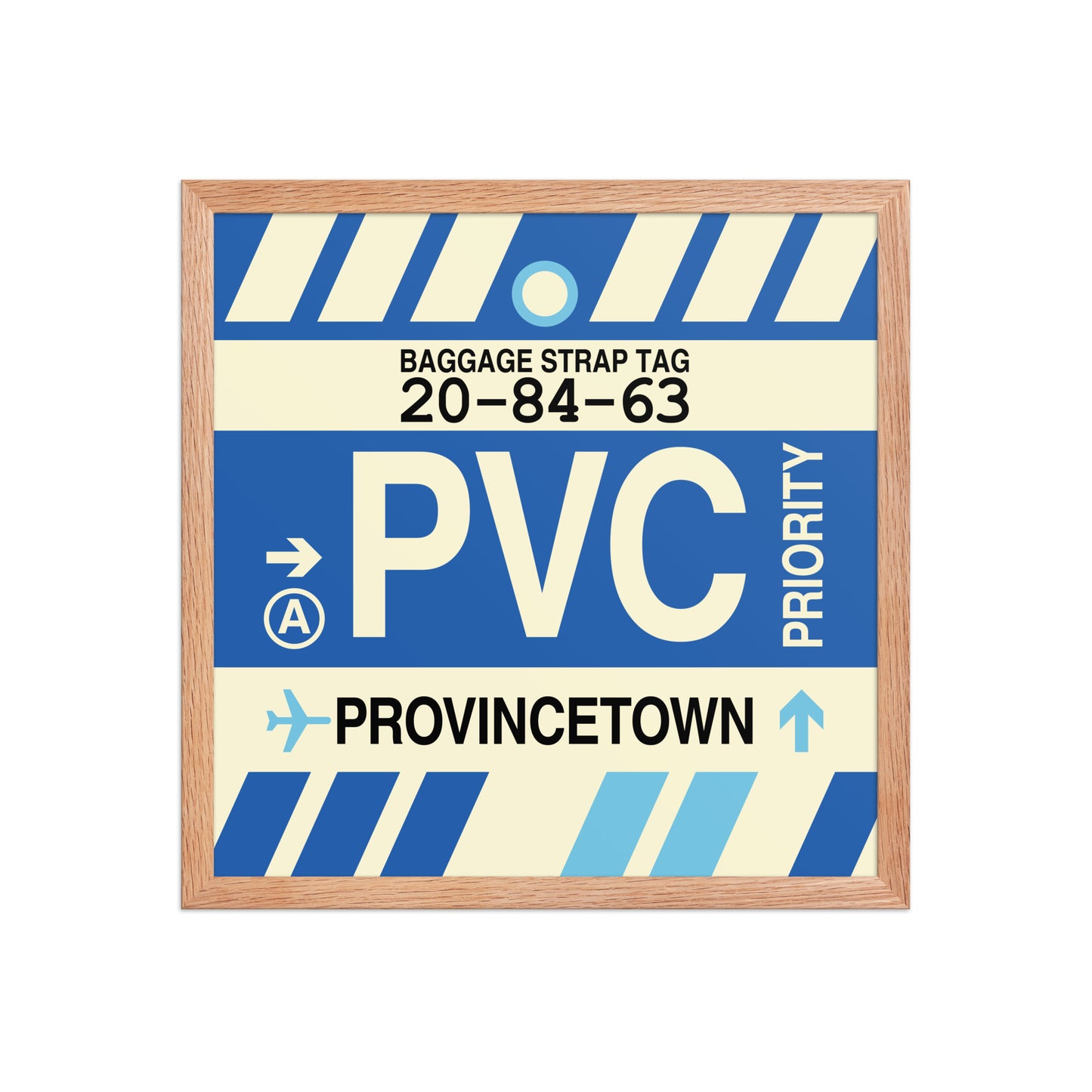 PVC Provincetown Framed Print • Jet Age Baggage Tag Design • YHM Designs - Image 12