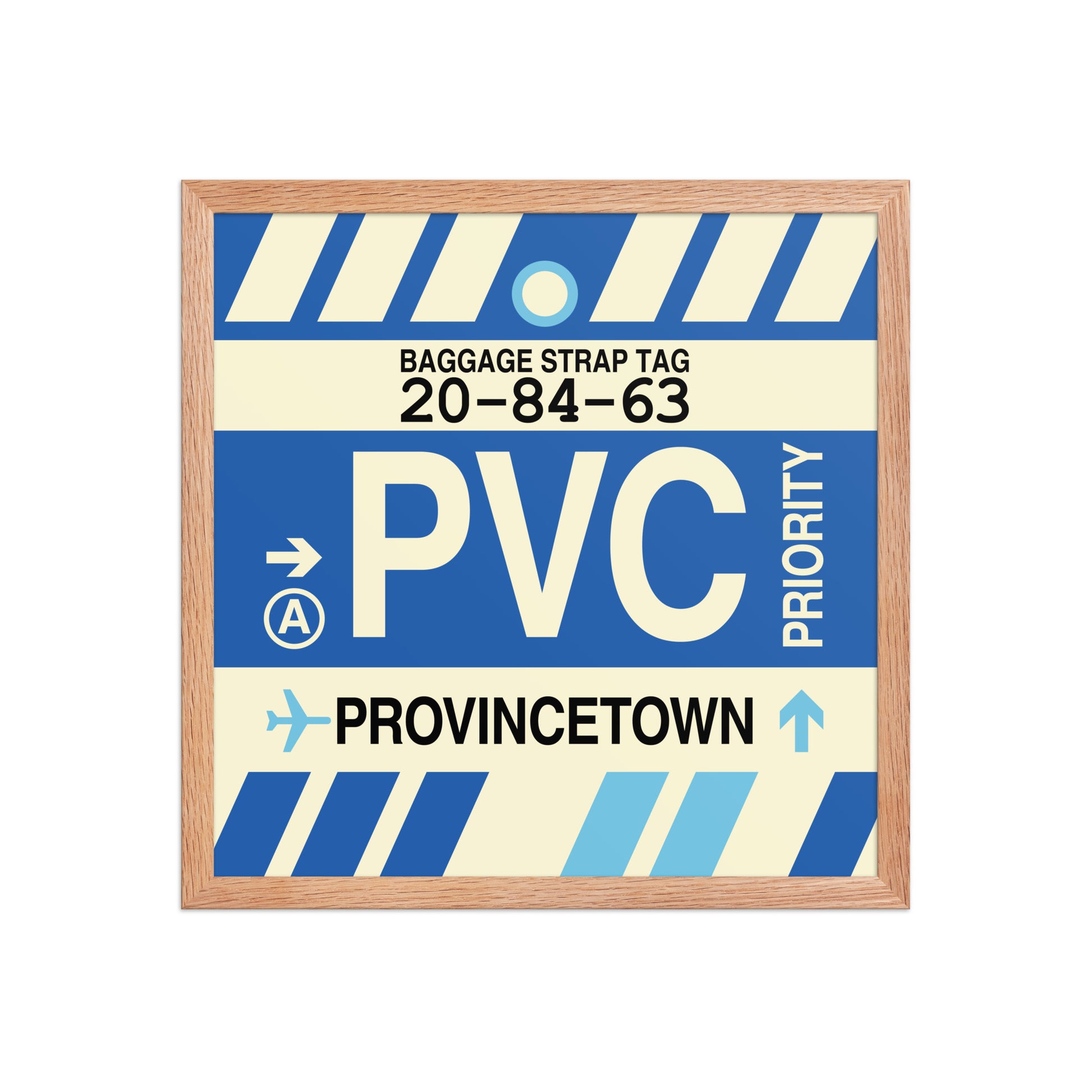 PVC Provincetown Framed Print • Jet Age Baggage Tag Design • YHM Designs - Image 12