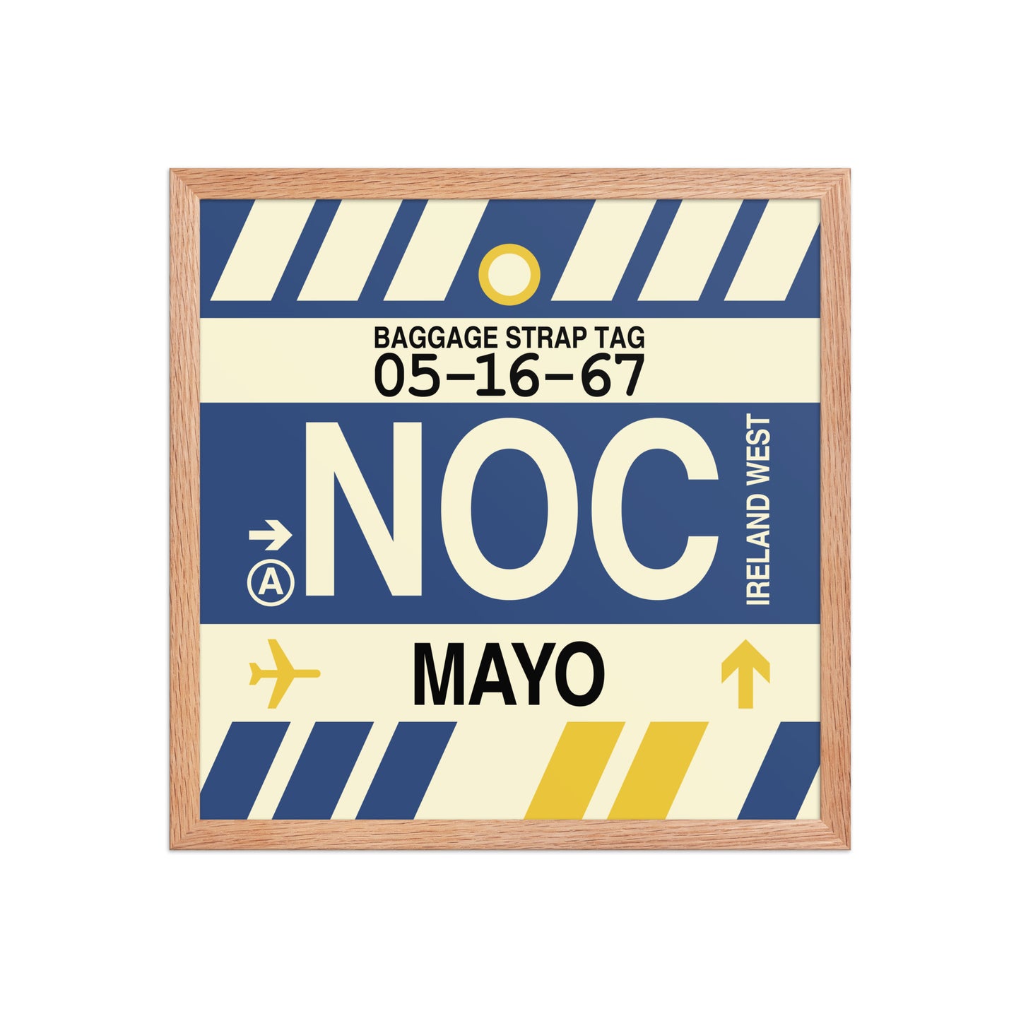 NOC Mayo Framed Print • Jet Age Baggage Tag Design • YHM Designs - Image 12
