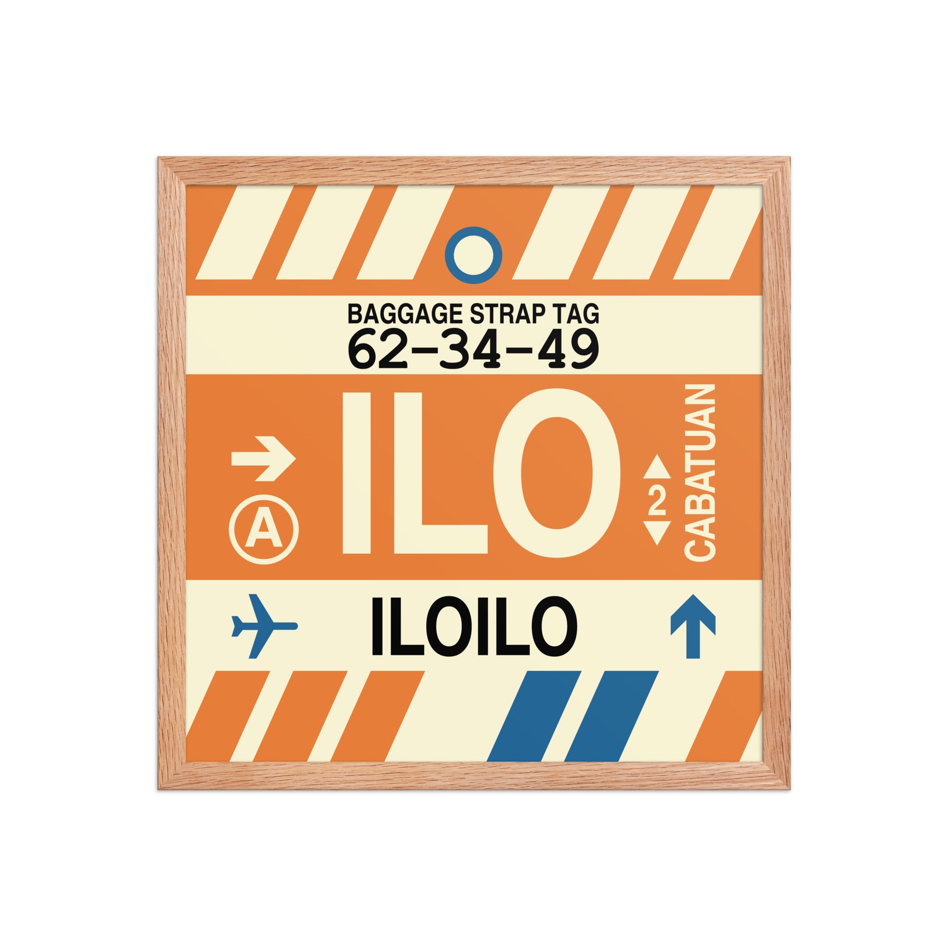 ILO Iloilo Framed Print • Jet Age Baggage Tag Design • YHM Designs - Image 09