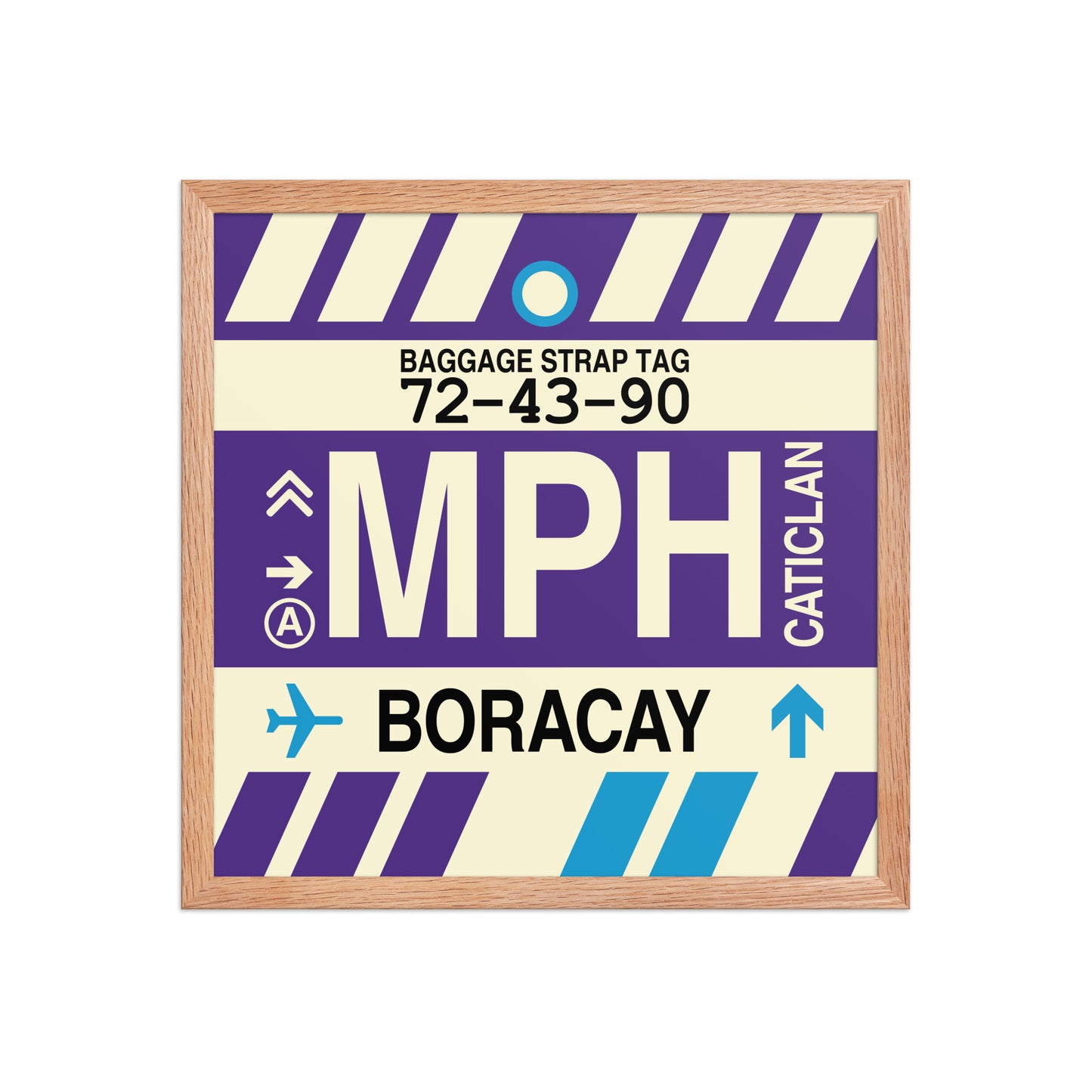 MPH Boracay Framed Print • Jet Age Baggage Tag Design • YHM Designs - Image 09