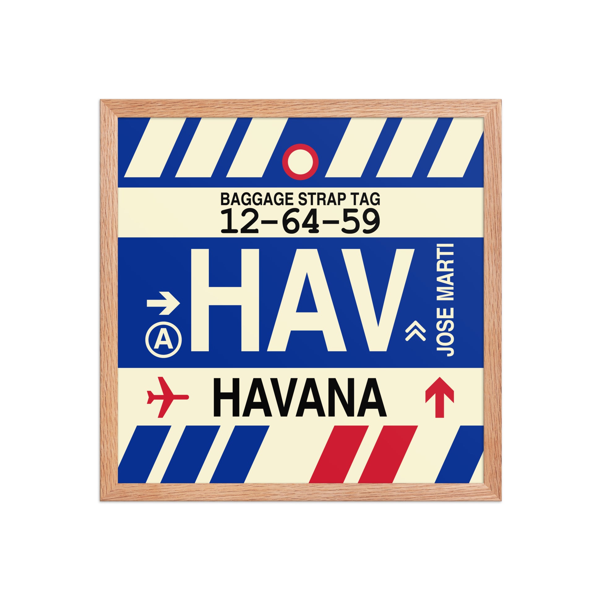 HAV Havana Framed Print • Jet Age Baggage Tag Design • YHM Designs - Image 12