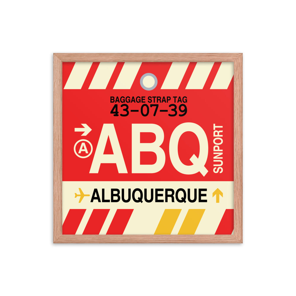 Travel-Themed Framed Print • ABQ Albuquerque • YHM Designs - Image 09