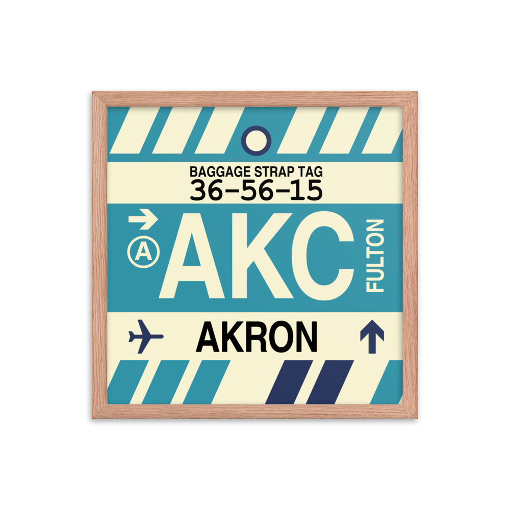 Travel-Themed Framed Print • AKC Akron • YHM Designs - Image 09