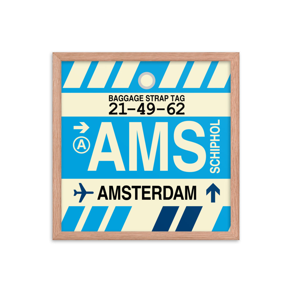 Travel-Themed Framed Print • AMS Amsterdam • YHM Designs - Image 09