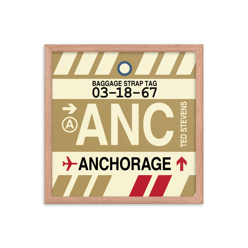 Travel-Themed Framed Print • ANC Anchorage • YHM Designs - Image 09