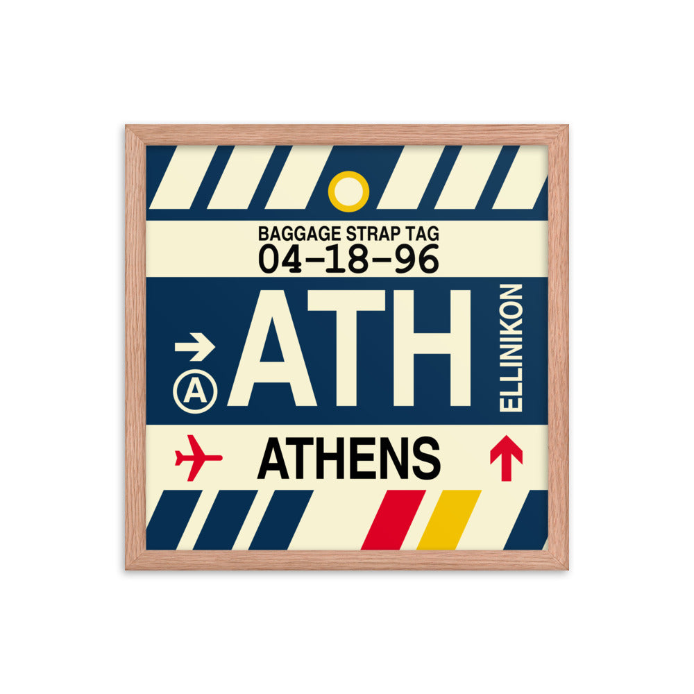 Travel-Themed Framed Print • ATH Athens • YHM Designs - Image 09
