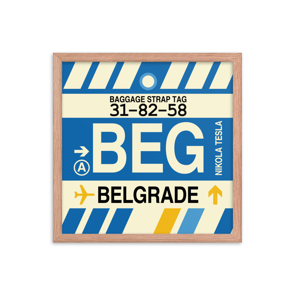 Travel-Themed Framed Print • BEG Belgrade • YHM Designs - Image 09
