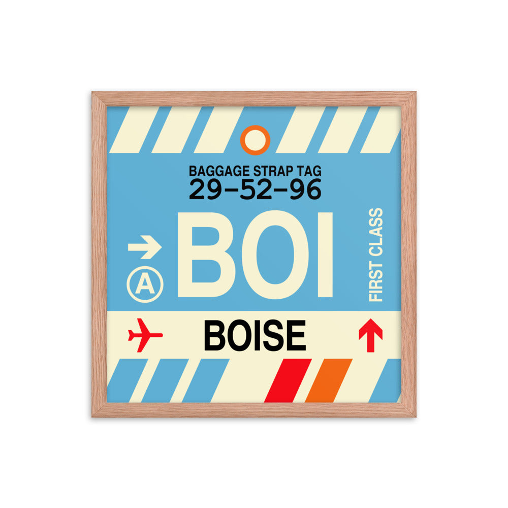 Travel-Themed Framed Print • BOI Boise • YHM Designs - Image 09
