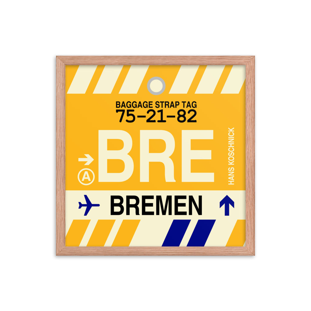 Travel-Themed Framed Print • BRE Bremen • YHM Designs - Image 09