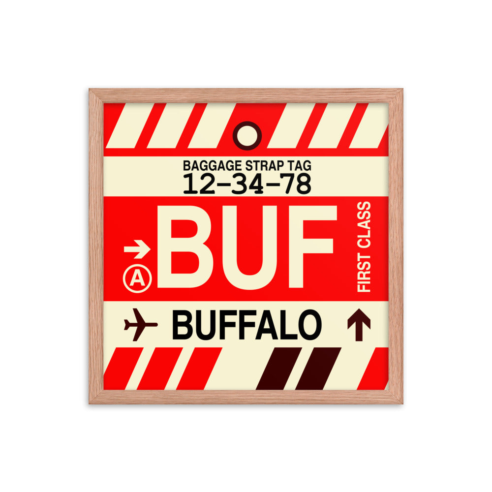 Travel-Themed Framed Print • BUF Buffalo • YHM Designs - Image 09