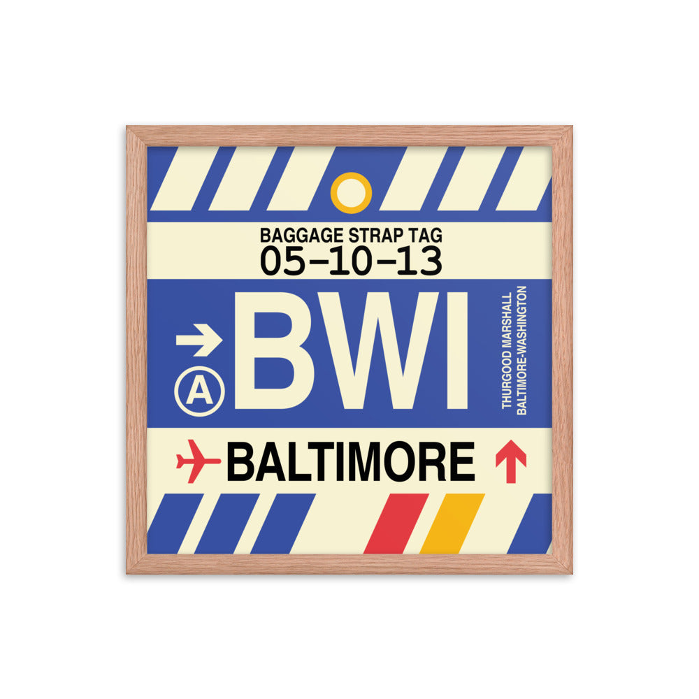 Travel-Themed Framed Print • BWI Baltimore • YHM Designs - Image 09
