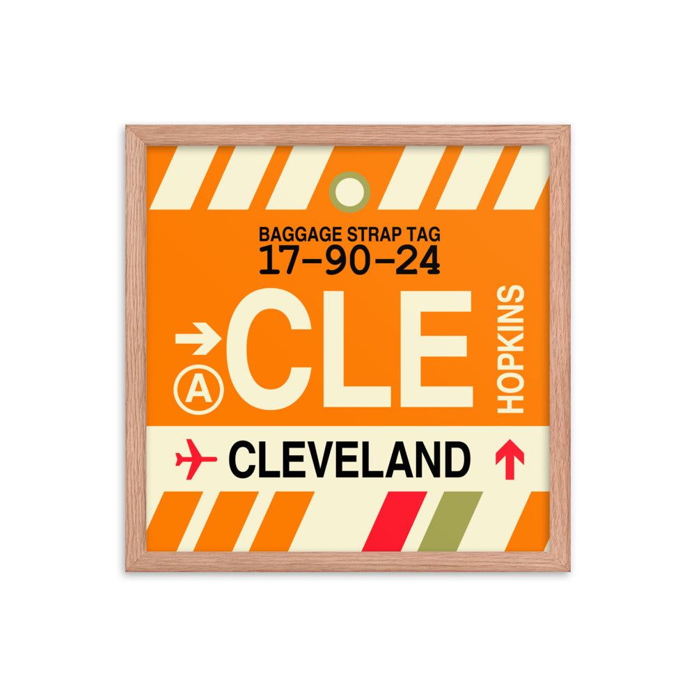 Travel-Themed Framed Print • CLE Cleveland • YHM Designs - Image 09