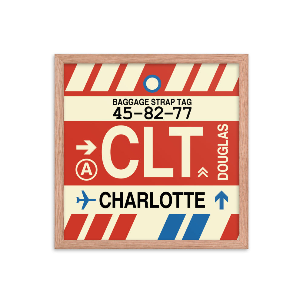 Travel-Themed Framed Print • CLT Charlotte • YHM Designs - Image 09