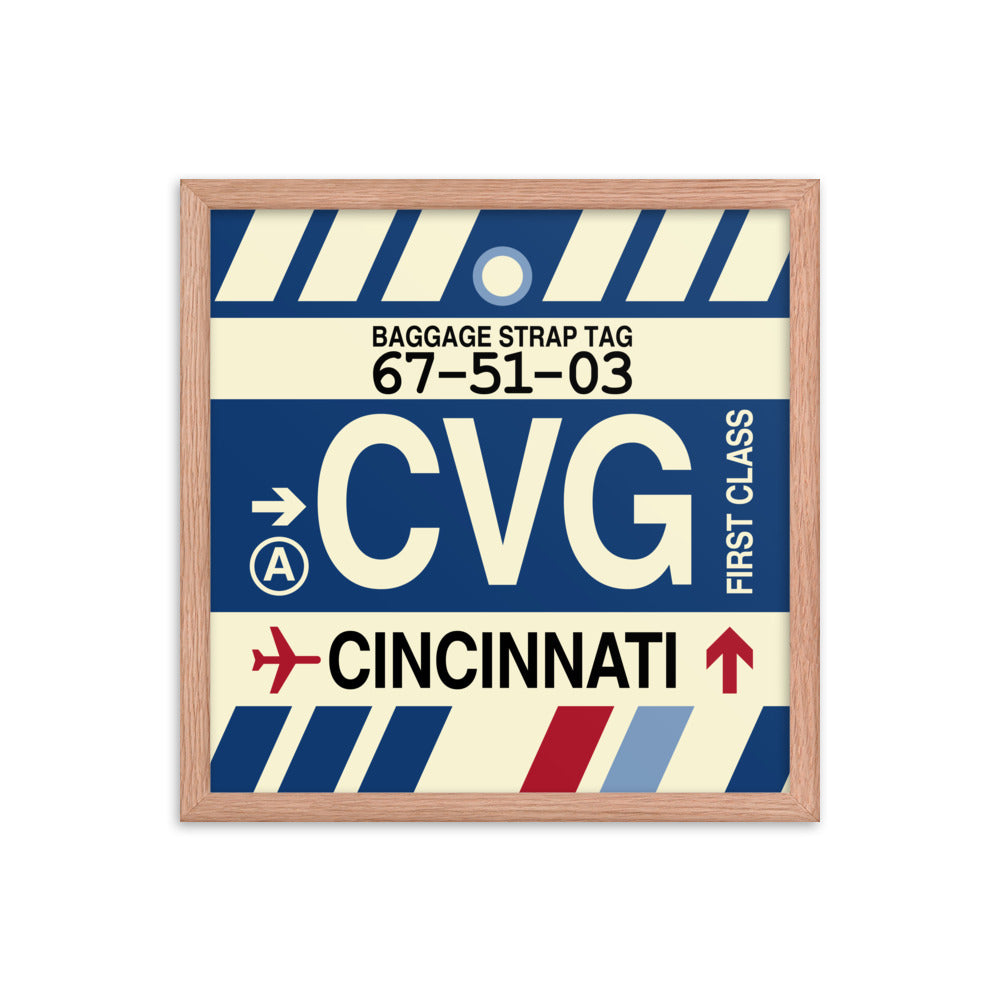 Travel-Themed Framed Print • CVG Cincinnati • YHM Designs - Image 09