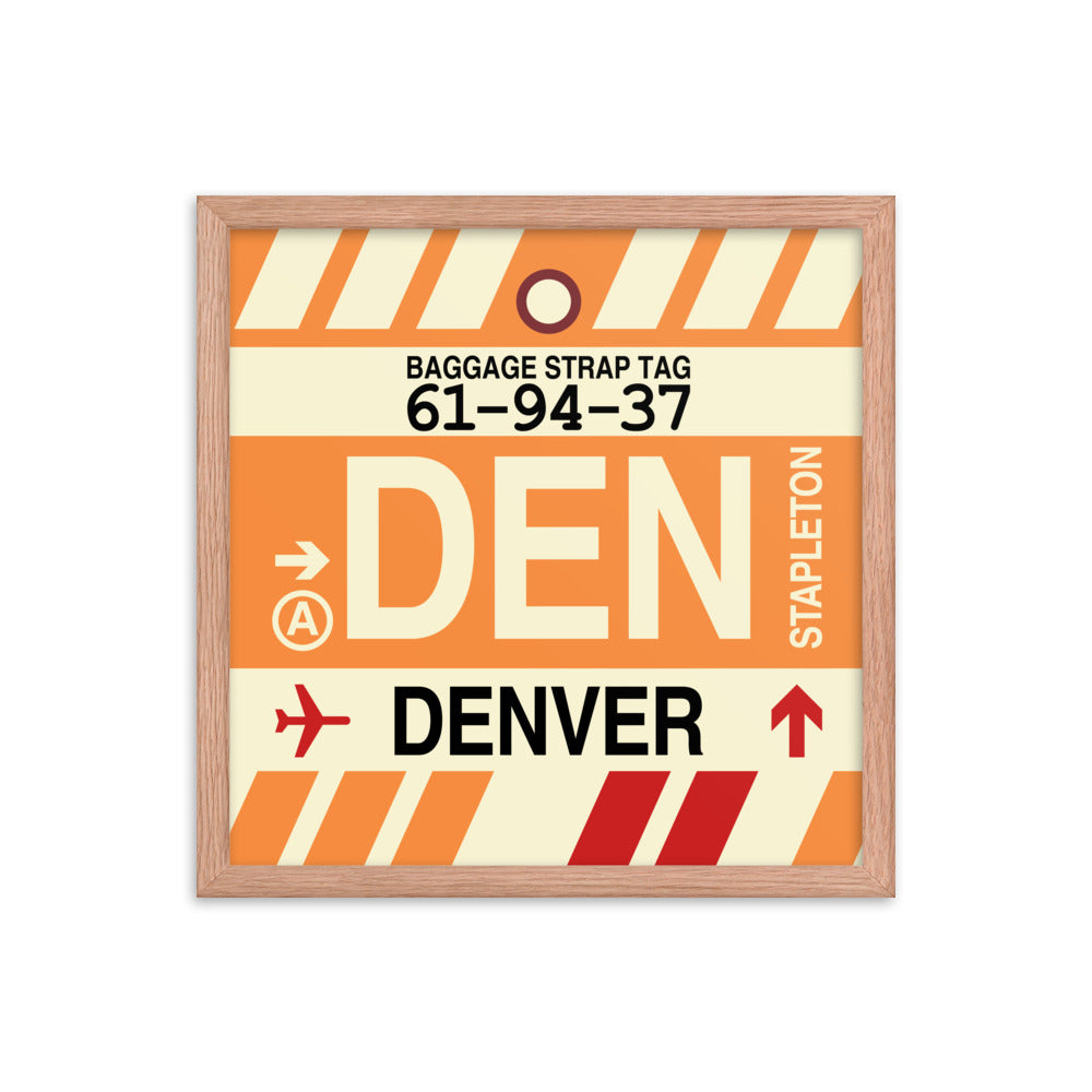 Travel-Themed Framed Print • DEN Denver • YHM Designs - Image 09