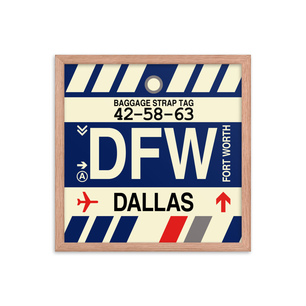 Travel-Themed Framed Print • DFW Dallas • YHM Designs - Image 09