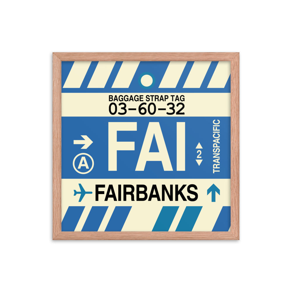 Travel-Themed Framed Print • FAI Fairbanks Souvenir • YHM Designs - Image 09