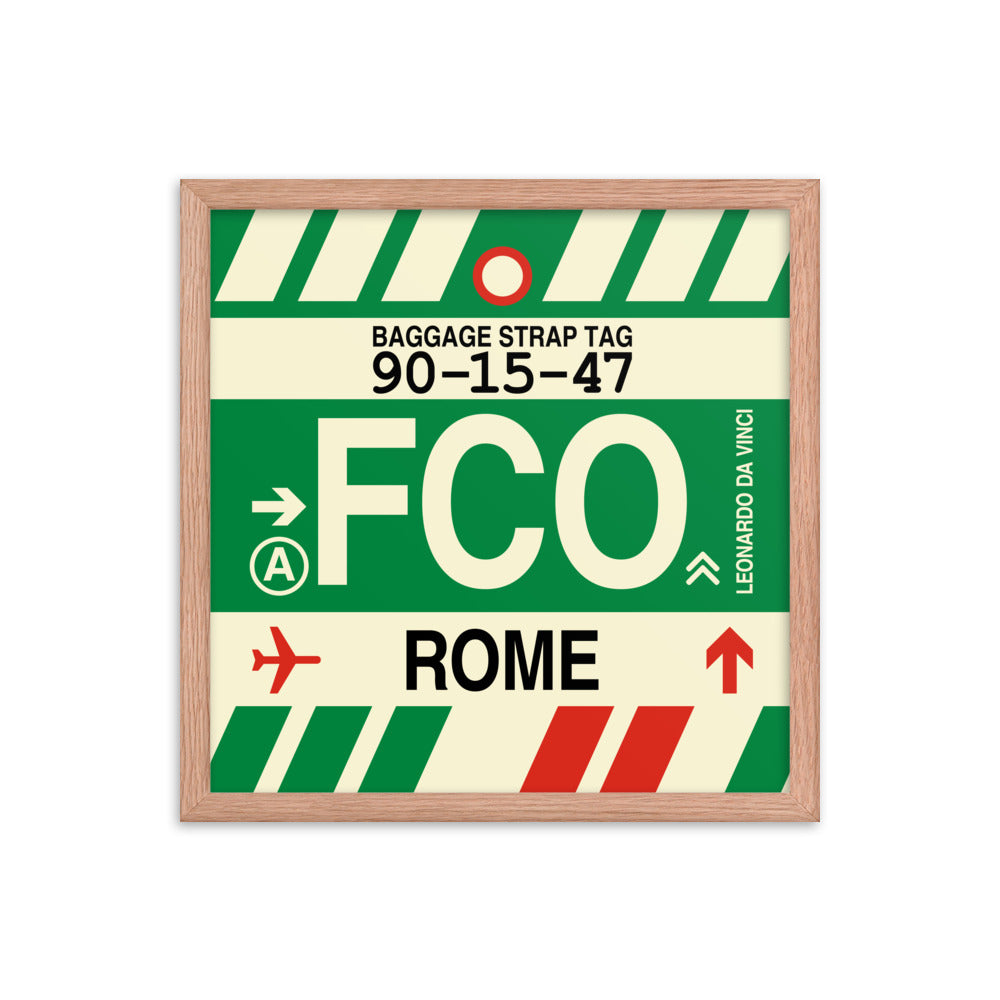 Travel-Themed Framed Print • FCO Rome • YHM Designs - Image 09